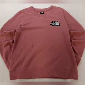 The North Face Double Logo Dusty Rose Crewneck Sweater Size M
